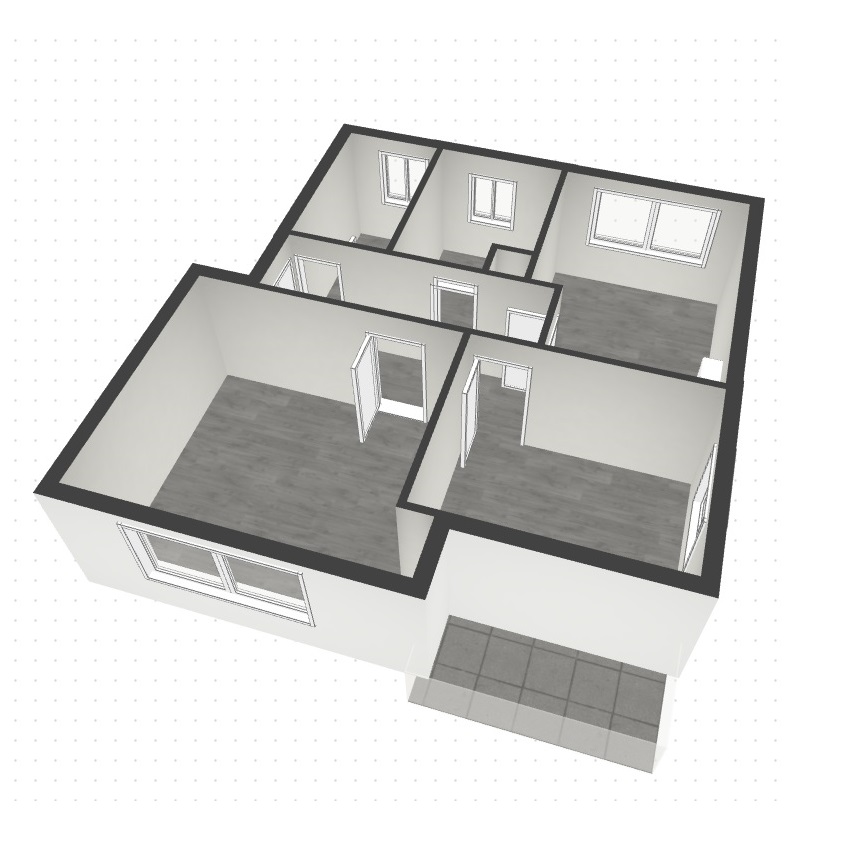 3D-Ansicht einer Wohnung